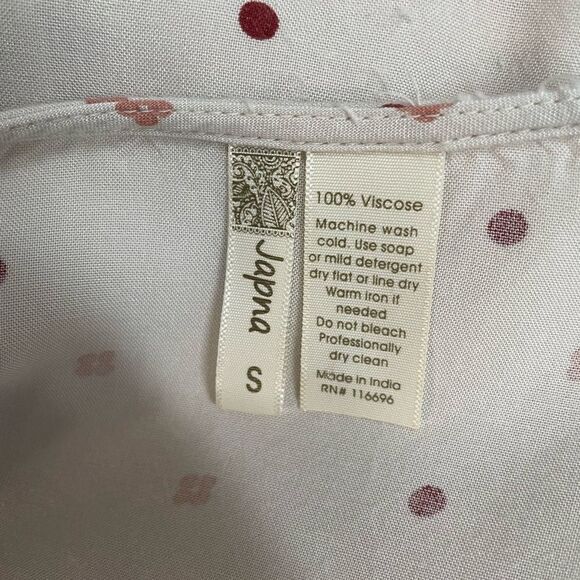 Japna Cream Button Up Tie Front Blouse - Picture 4 of 4